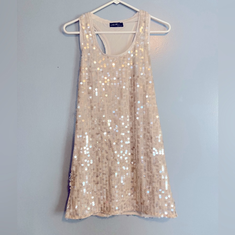 White sequence mini dress size small never worn